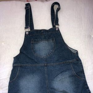Denim shorts overalls
